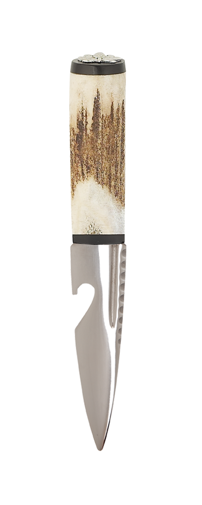 Staghorn Thistle Bottle Open Sgian Dubh With Blackwood