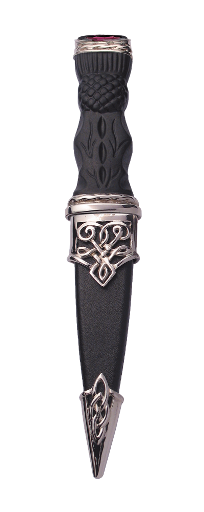 Morar Plated Sgian Dubh With Stone Top