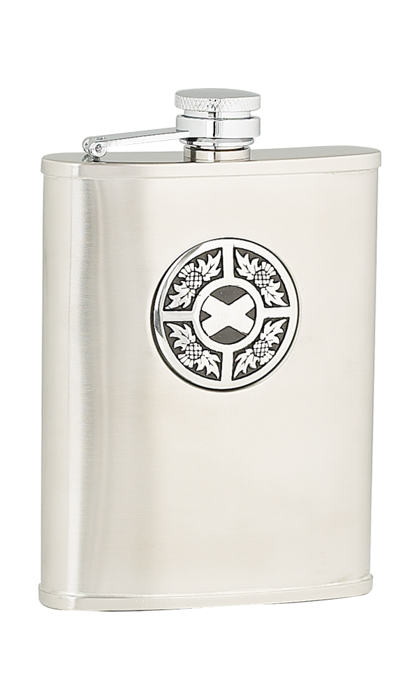 6oz Thistle & Saltire Stainless Steel Flask