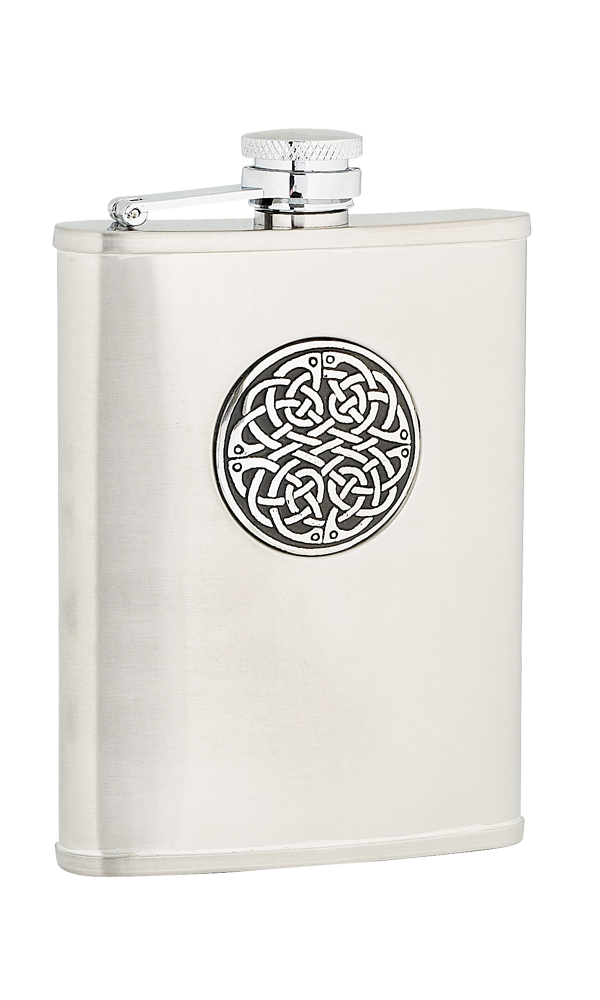 6oz Celtic Weave Stainless Steel Flask