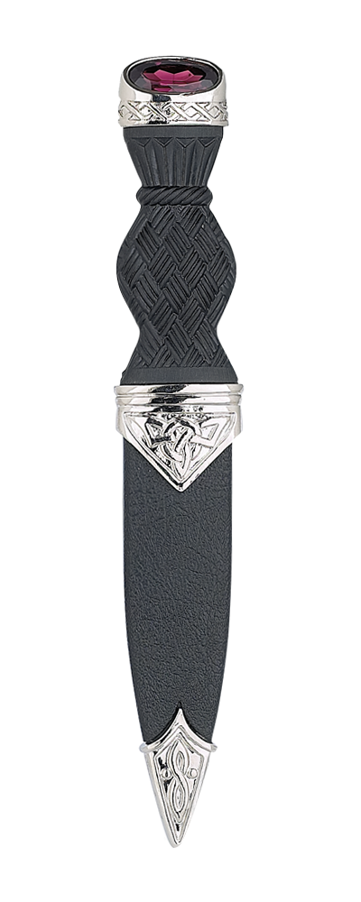 Celtic Plated Sgian Dubh With Stone Top