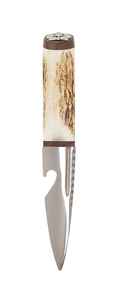 Staghorn Thistle Bottle Opener Sgian Dubh With Walnut