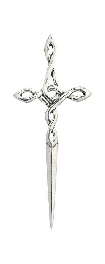 Celtic Knot Kilt Pin - Polished Pewter