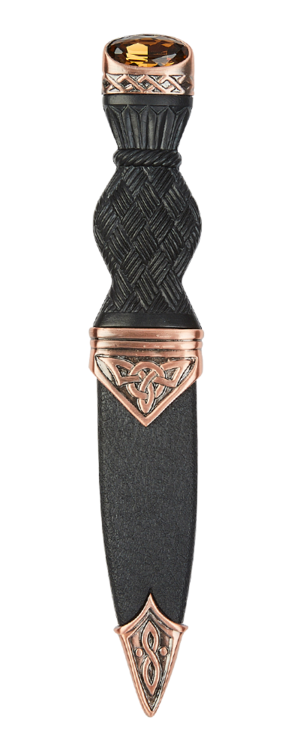 Celtic Sgian Dubh With Stone Top