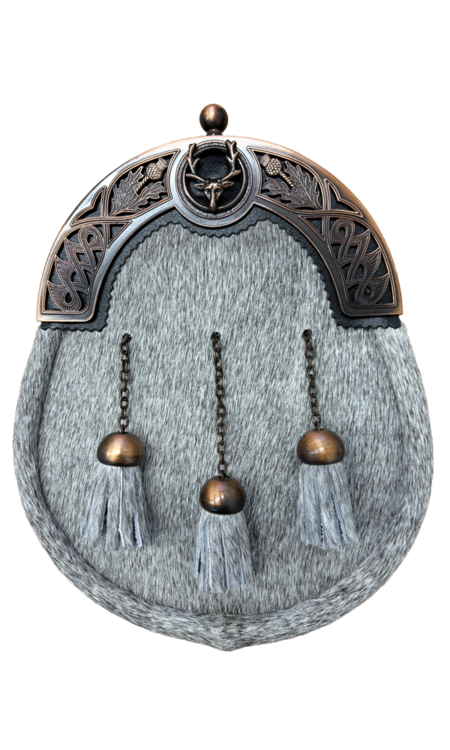 Stag Bovine Sporran - Copper Finish