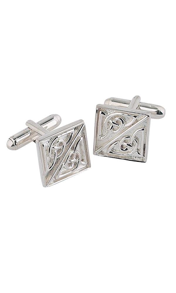 Square Celtic Silver Cufflinks Thumbnail