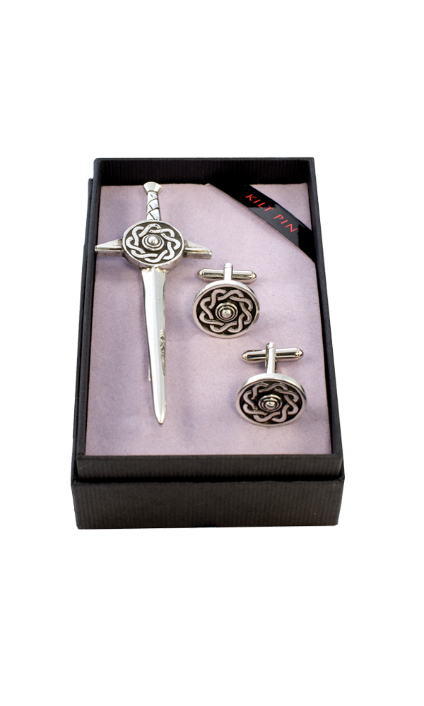 Celtic Targe Kilt Pin & Cufflink Set Thumbnail