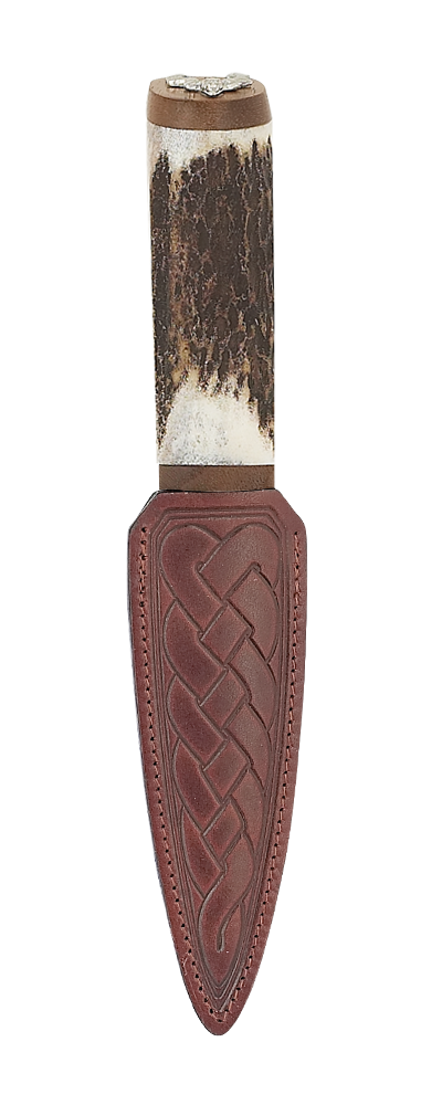 Natural Staghorn Bottle Opener Sgian Dubh With Walnut Thumbnail