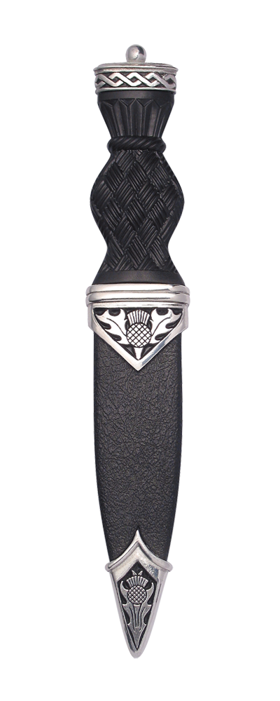 Thistle Polished Sgian Dubh With Plain Top Thumbnail