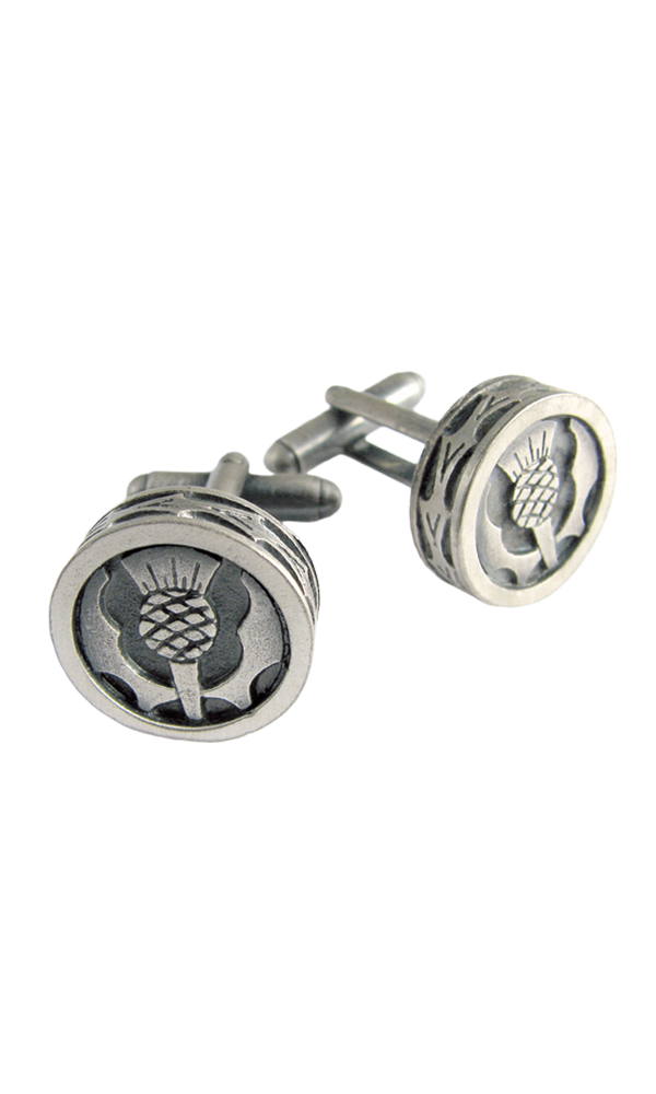 Round Thistle Matt Cufflinks