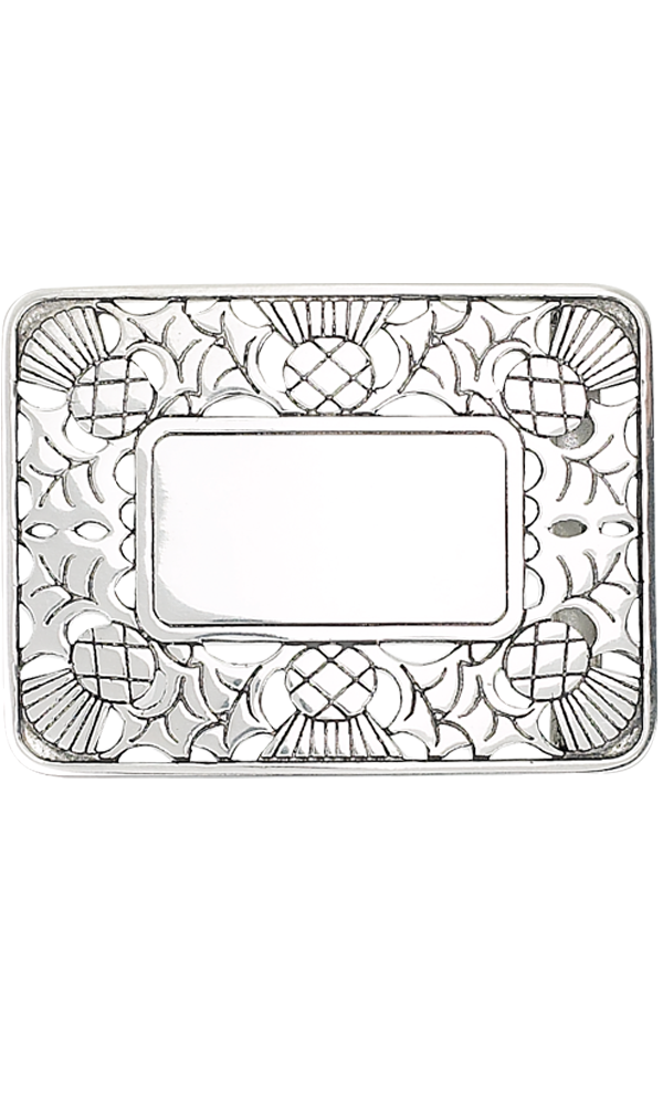 Pierced Open Thistle Belt Buckle