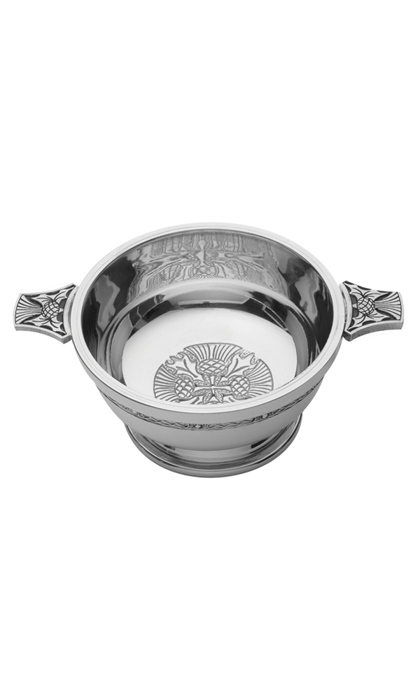 4" Thistle Pewter Quaich