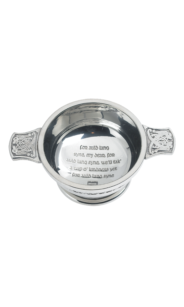 3" Auld Lang Syne Pewter Quaich