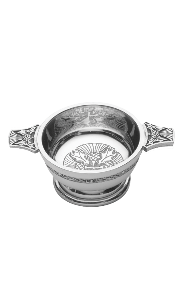 3" Thistle Pewter Quaich