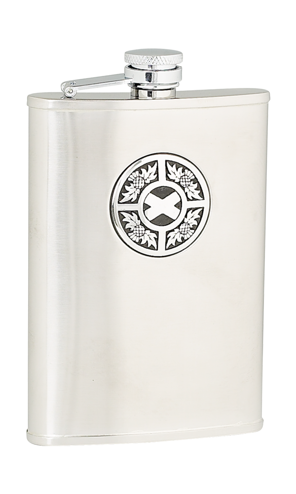 8oz Thistle & Saltire Stainless Steel Flask