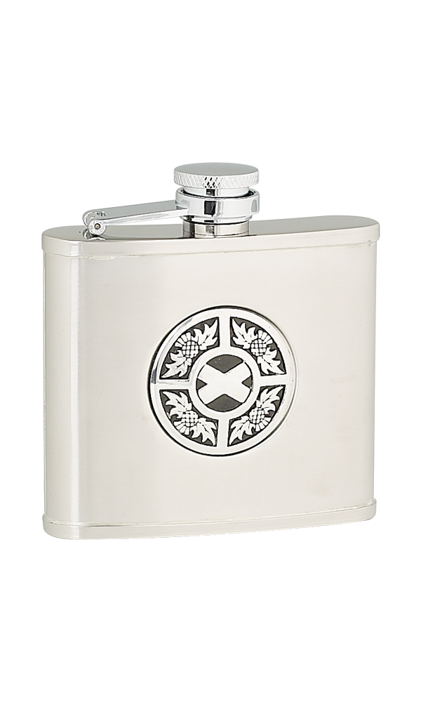 4oz Thistle & Saltire Stainless Steel Flask