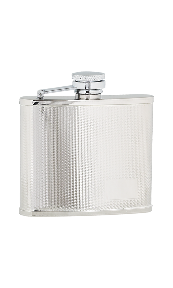 4oz Checked Stainless Steel Flask