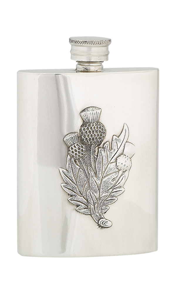 4oz Thistle Pewter Flask