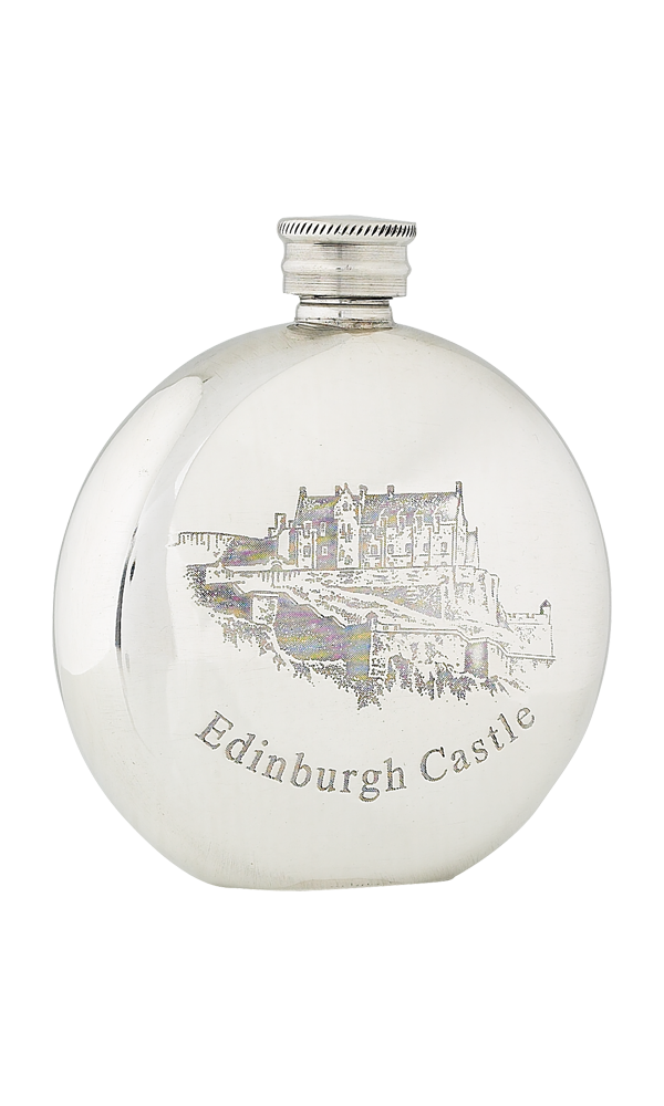 6oz Edinburgh Castle Pewter Flask