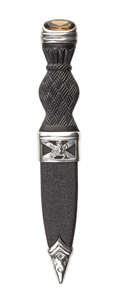 Lion Rampant Sgian Dubh With Stone Top