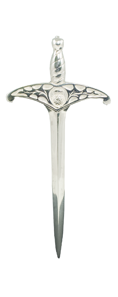 Scottish Thistle Sword Silver Kilt Pin