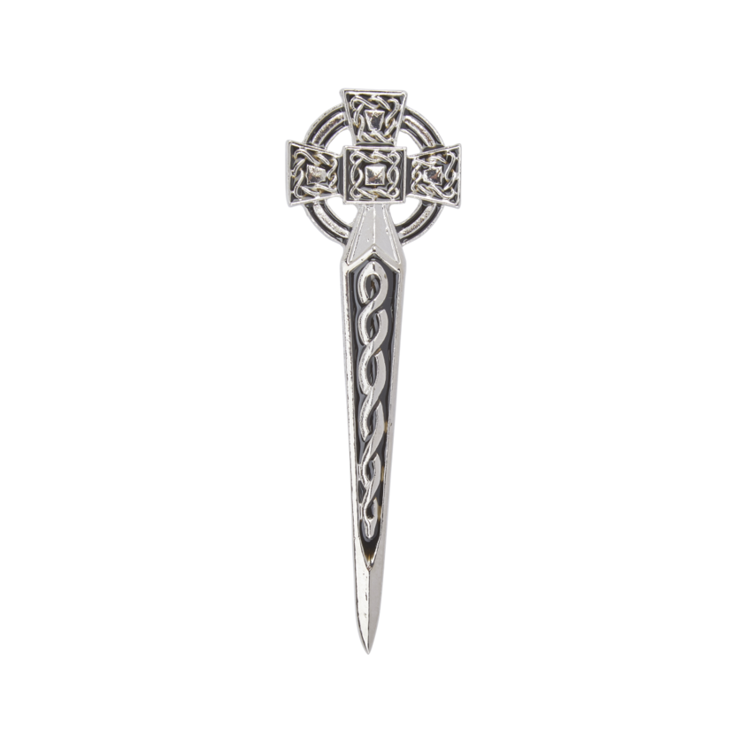Celtic cross kilt pin - Pewter kilt pin - Sgian Dubh Company